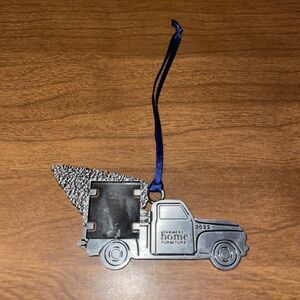 Farmers Furniture Pewter Truck Tree Picture Frame Christmas Ornament 2022